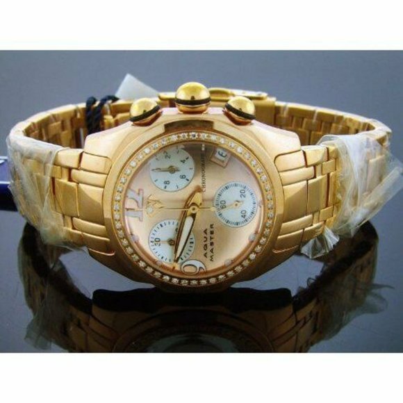 Aqua Master Swiss Movt Diamond 40mm Watch Rose gold tone watch